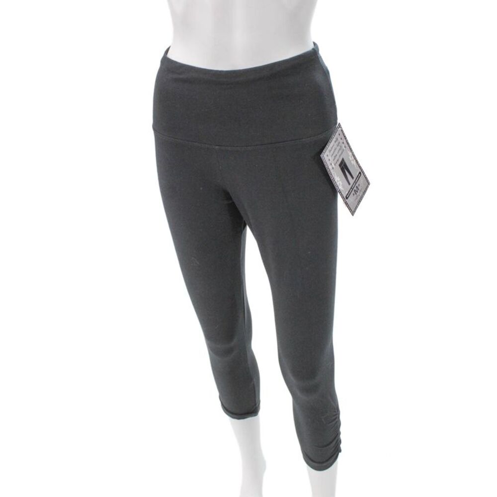 Lisse Women Capri Leggings Gray Cotton Size M